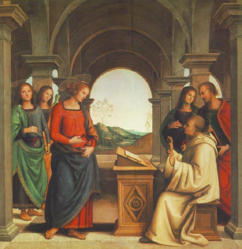 PERUGINO, Pietro The Vision of St. Bernard af Germany oil painting art